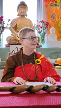 Ven. Shim'min giving her Dharma Speech